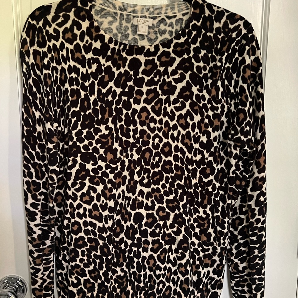 J Crew Leopard Print Sweater